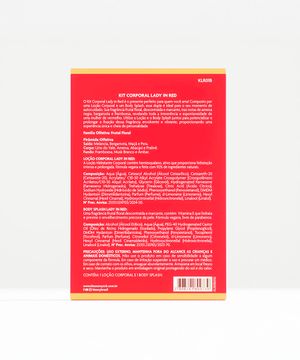 kit kiss new york lady in red loção corporal e body splash 180ml