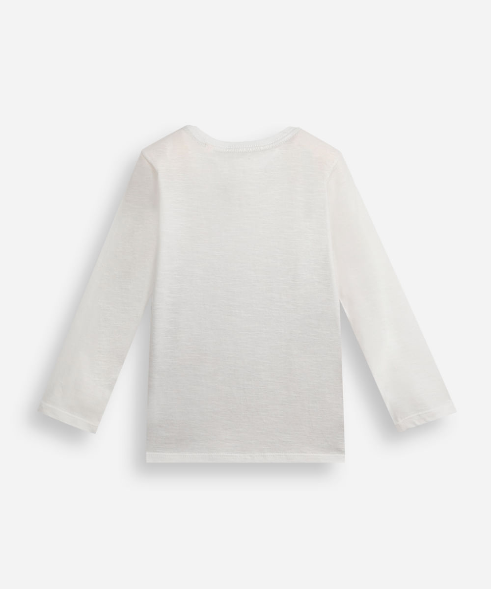 camiseta infantil de algodão com recorte patrulha canina bege