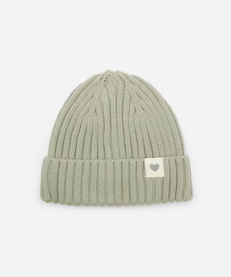 gorro infantil texturizado verde