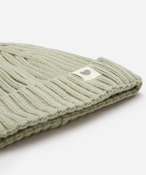 gorro infantil texturizado verde