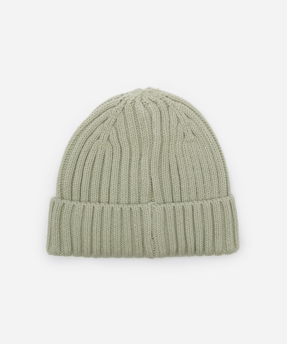 gorro infantil texturizado verde