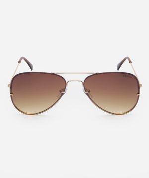 óculos de sol aviador triton unissex dourado