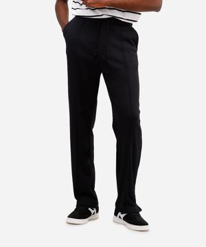 calça jogger masculina de moletom sem felpa preta