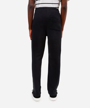 calça jogger masculina de moletom sem felpa preta
