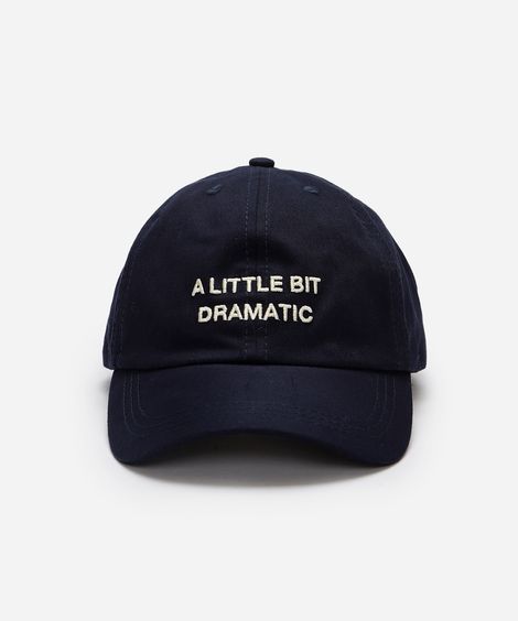 boné de sarja aba curva a little bit dramatic azul