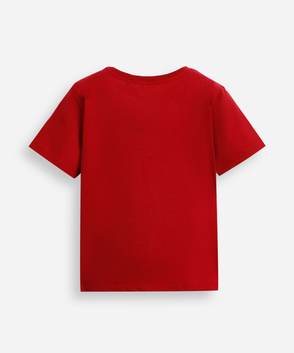 camiseta infantil de algodão com recorte homem aranha bege