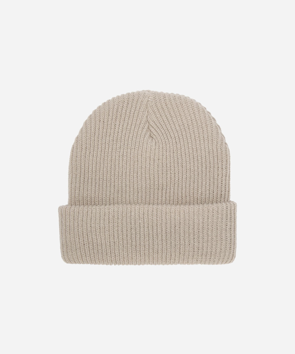 gorro masculino canelado cinza