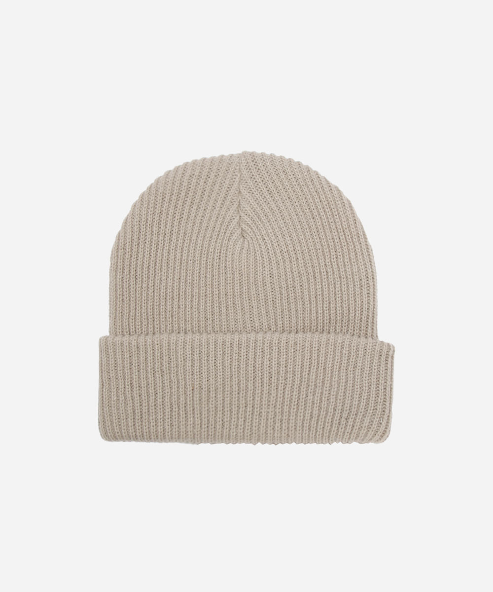 gorro masculino canelado cinza