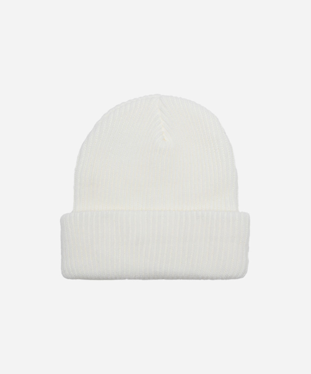 gorro masculino canelado off white