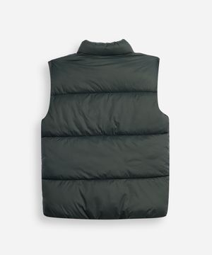 colete puffer infantil alongado verde