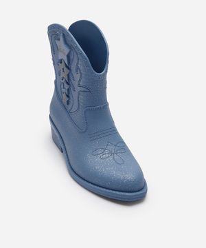 bota western infantil barbie azul