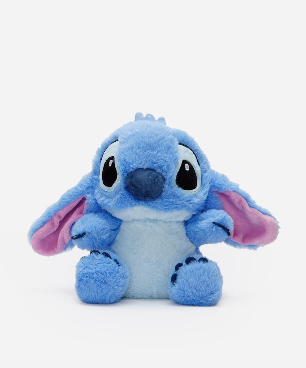 mochila infantil de pelúcia stitch azul