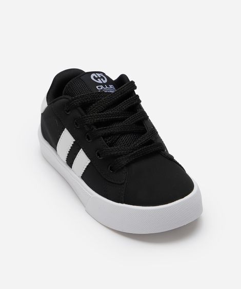 tênis infantil cano baixo com recorte ollie preto