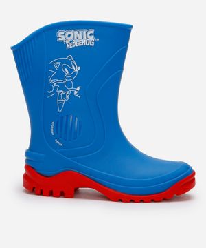 galocha infantil sonic azul
