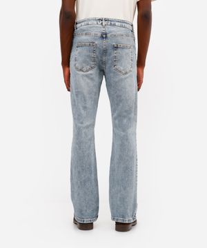 calça flare masculina jeans azul