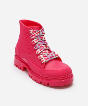coturno infantil com bolsa barbie  rosa