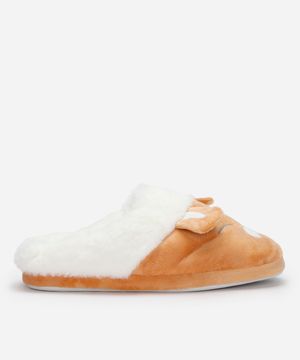 pantufa de pelúcia urso bege