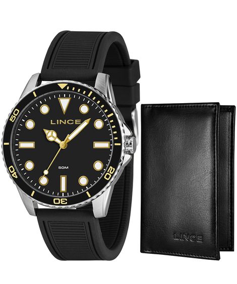 kit relógio masculino lince mrpm007l46ka9ep1px analógico prateado