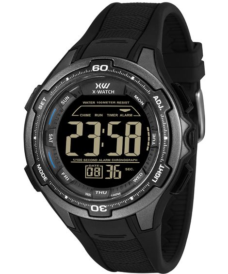 relógio masculino x watch xmppd734pxpx digital cinza