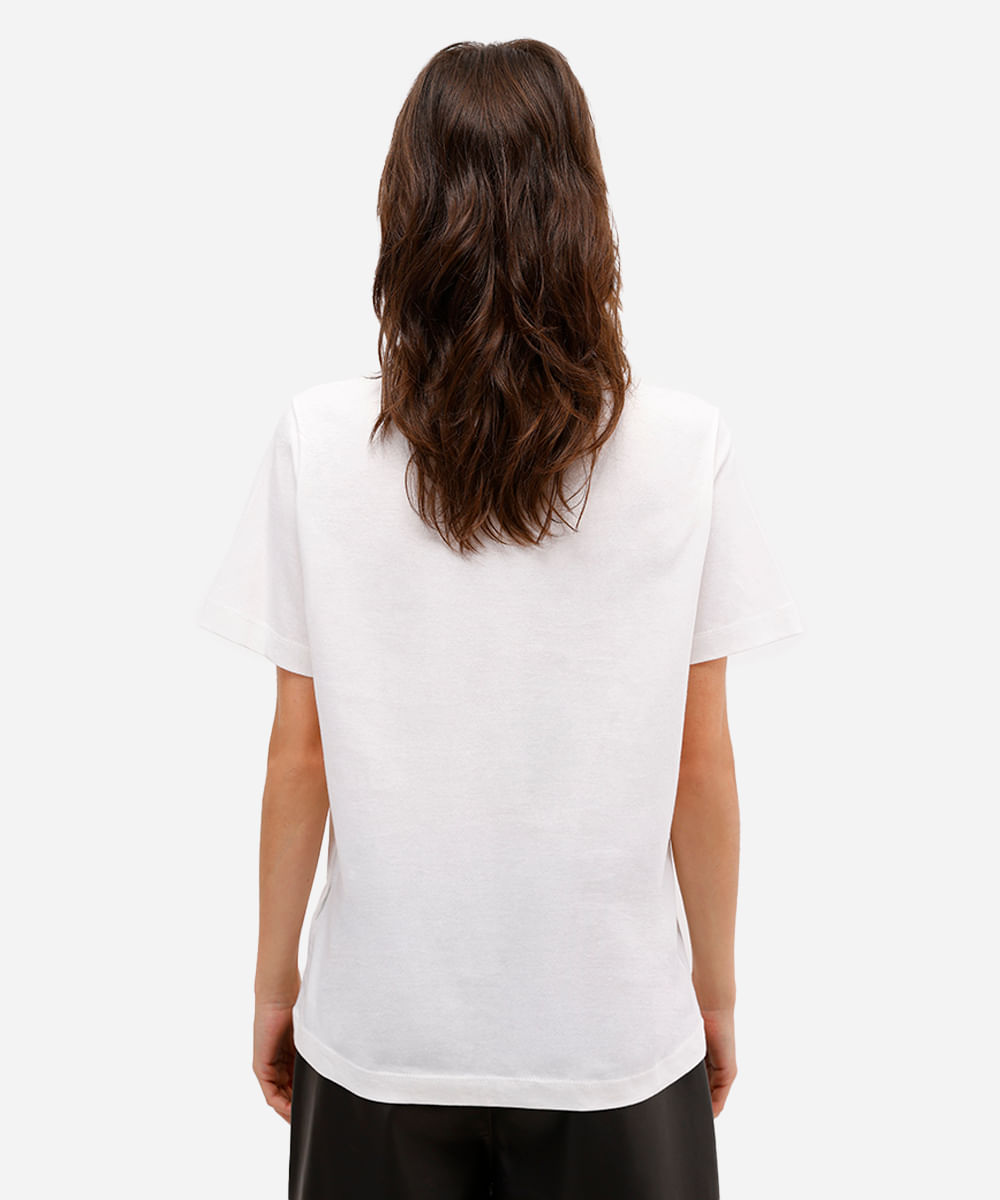 camiseta feminina de algodão hello kitty off white