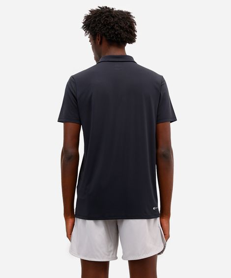 polo esportiva masculina manga curta preta