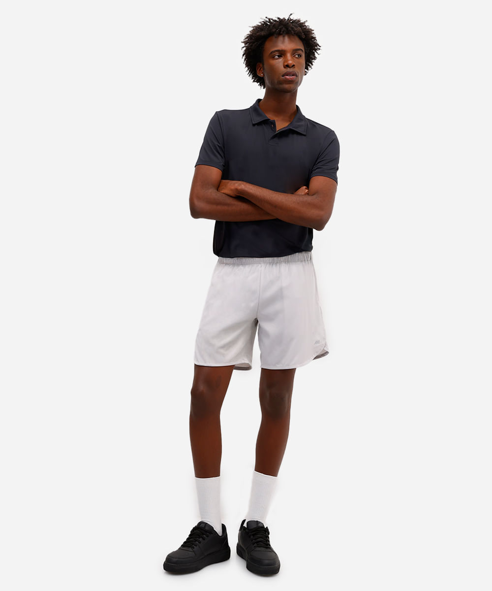 polo esportiva masculina manga curta preta