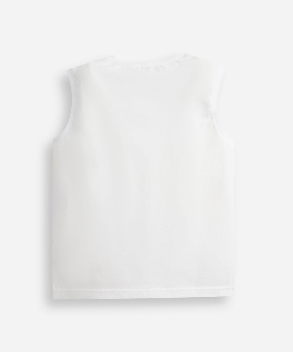 regata infantil de algodão off white