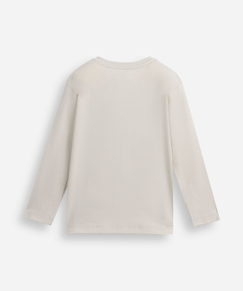 blusa de algodão infantil manga longa goku cinza