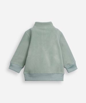blusão de moletom infantil gola alta mickey verde