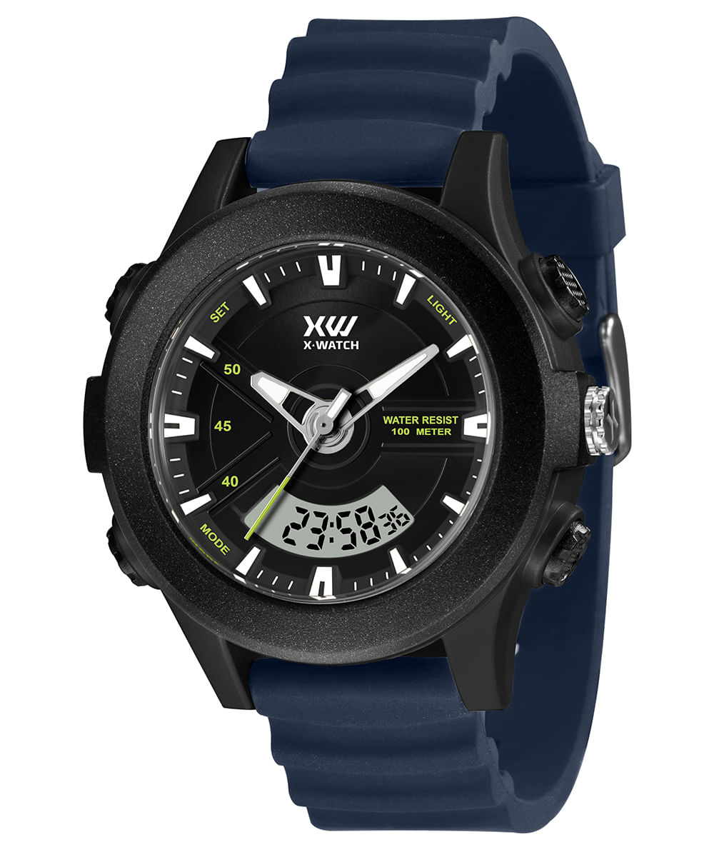 relógio masculino x watch xmppa356p1dx analógico digital preto