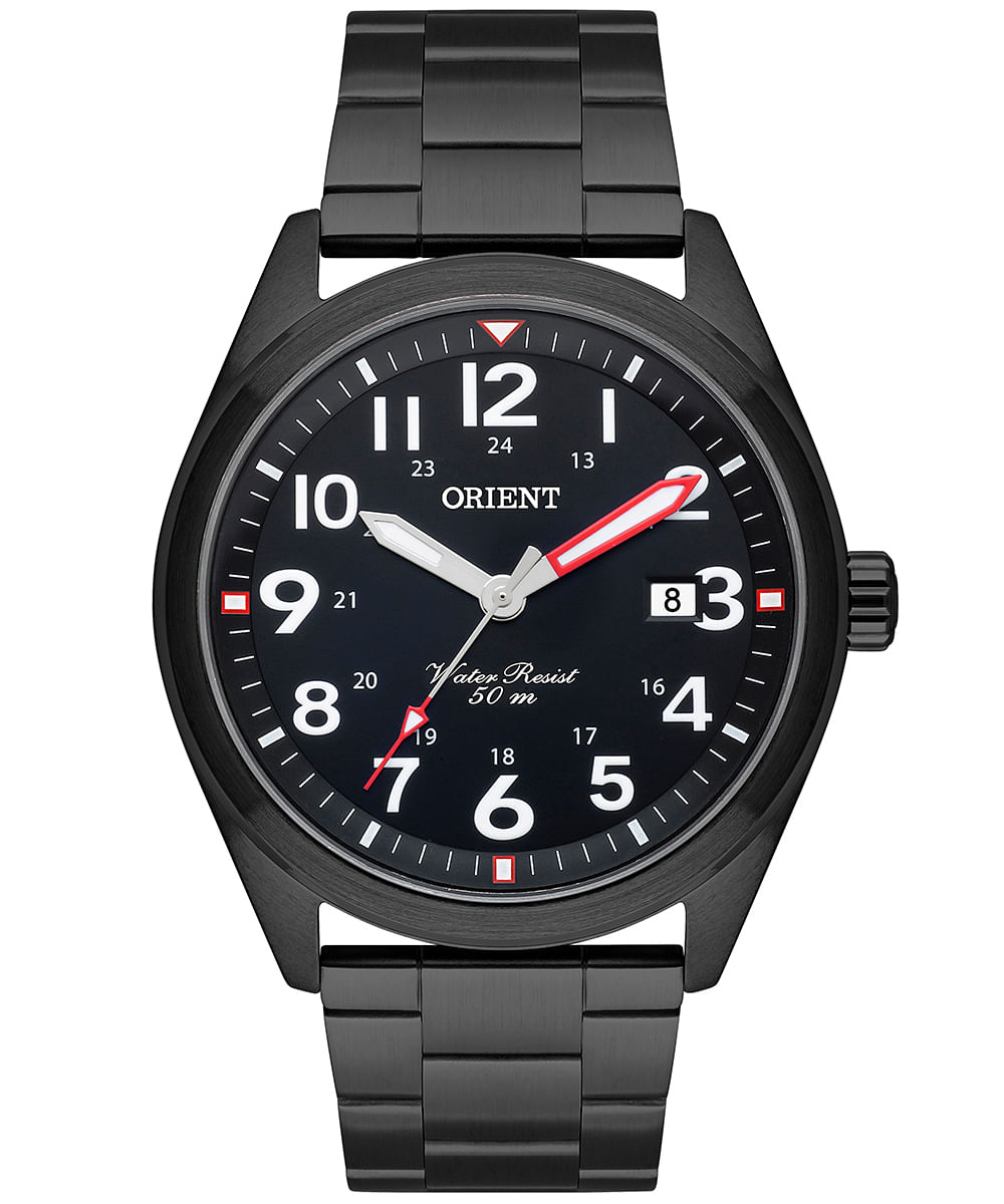 relógio masculino orient mpss1036p2px analógico calendário preto