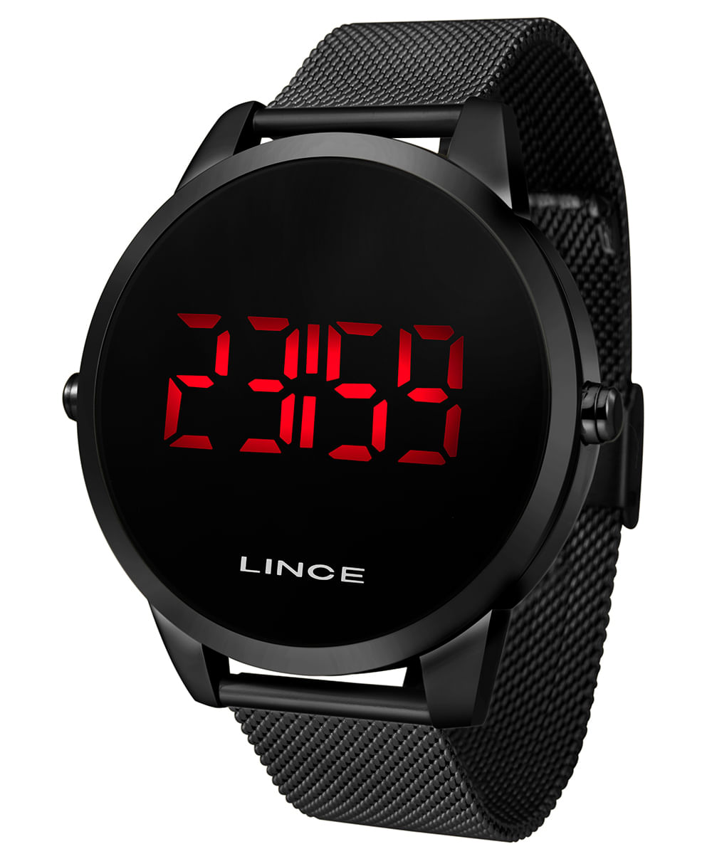 relógio feminino lince mdn4586lpxpx digital preto