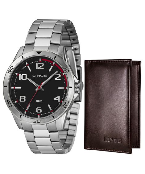 relógio masculino lince mrmm006l46ka8ip2sx analógico prateado