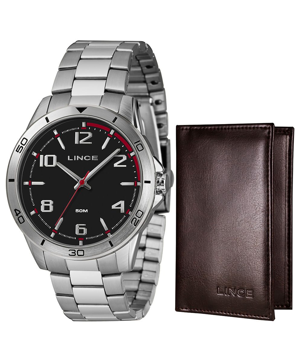 relógio masculino lince mrmm006l46ka8ip2sx analógico prateado
