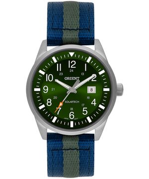 kit relógio masculino orient mbss1453e2sx analógico calendário prateado