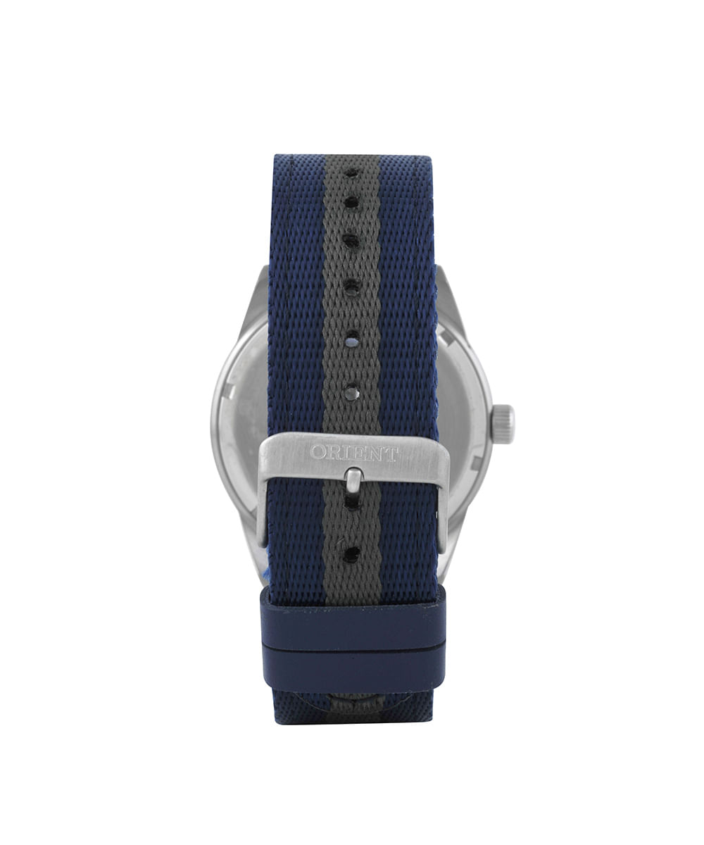 kit relógio masculino orient mbss1453e2sx analógico calendário prateado