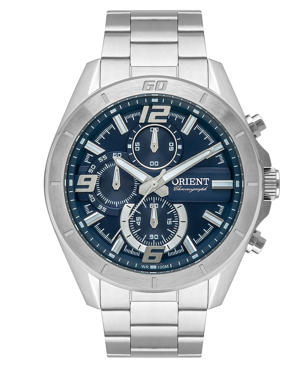relógio masculino orient mbssc230d2sx cronógrafo prateado
