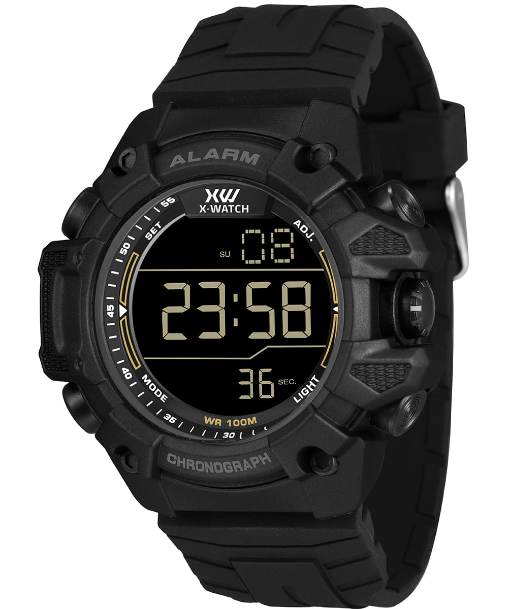 relógio masculino x watch xmppd728pxpx digital preto