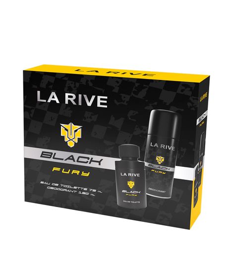 kit feminino la rive black fury edt 75ml e desodorante 150ml