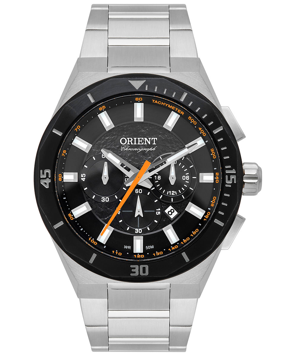 relógio masculino orient mbssc253posx cronógrafo prateado