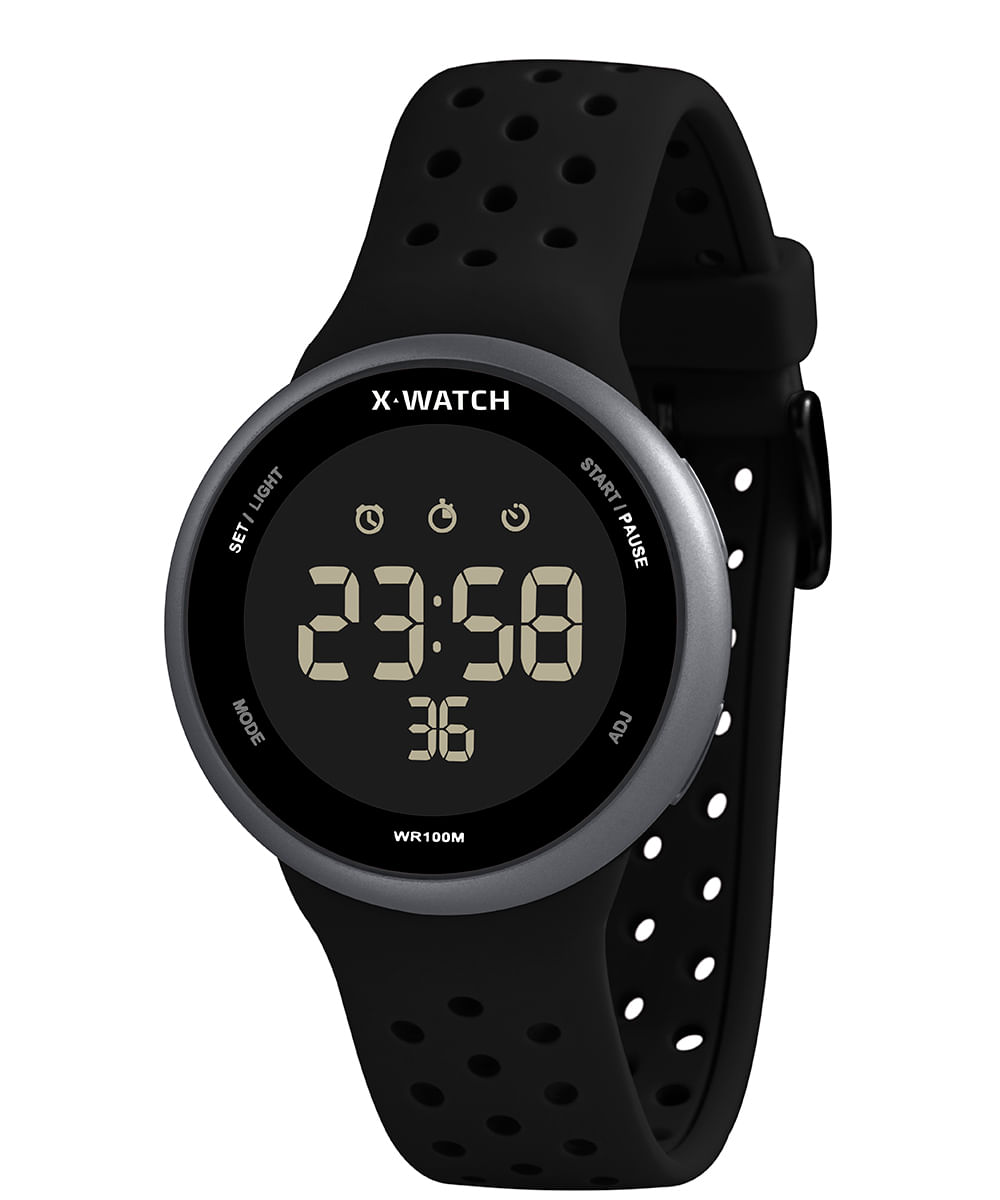 relógio masculino x watch xmppd485wpxpx digital preto