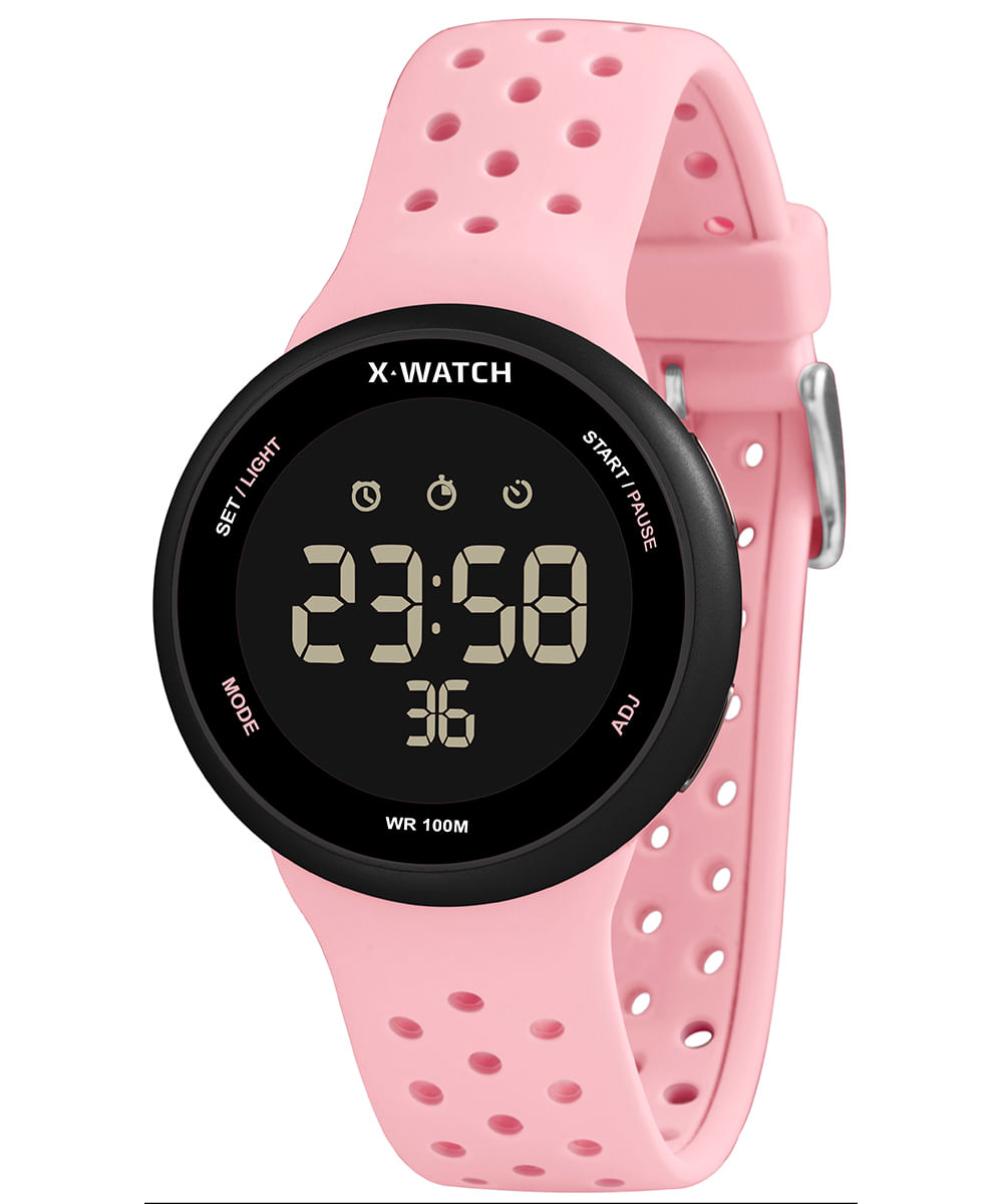relógio feminino x watch xfppd060wpxrx digital preto