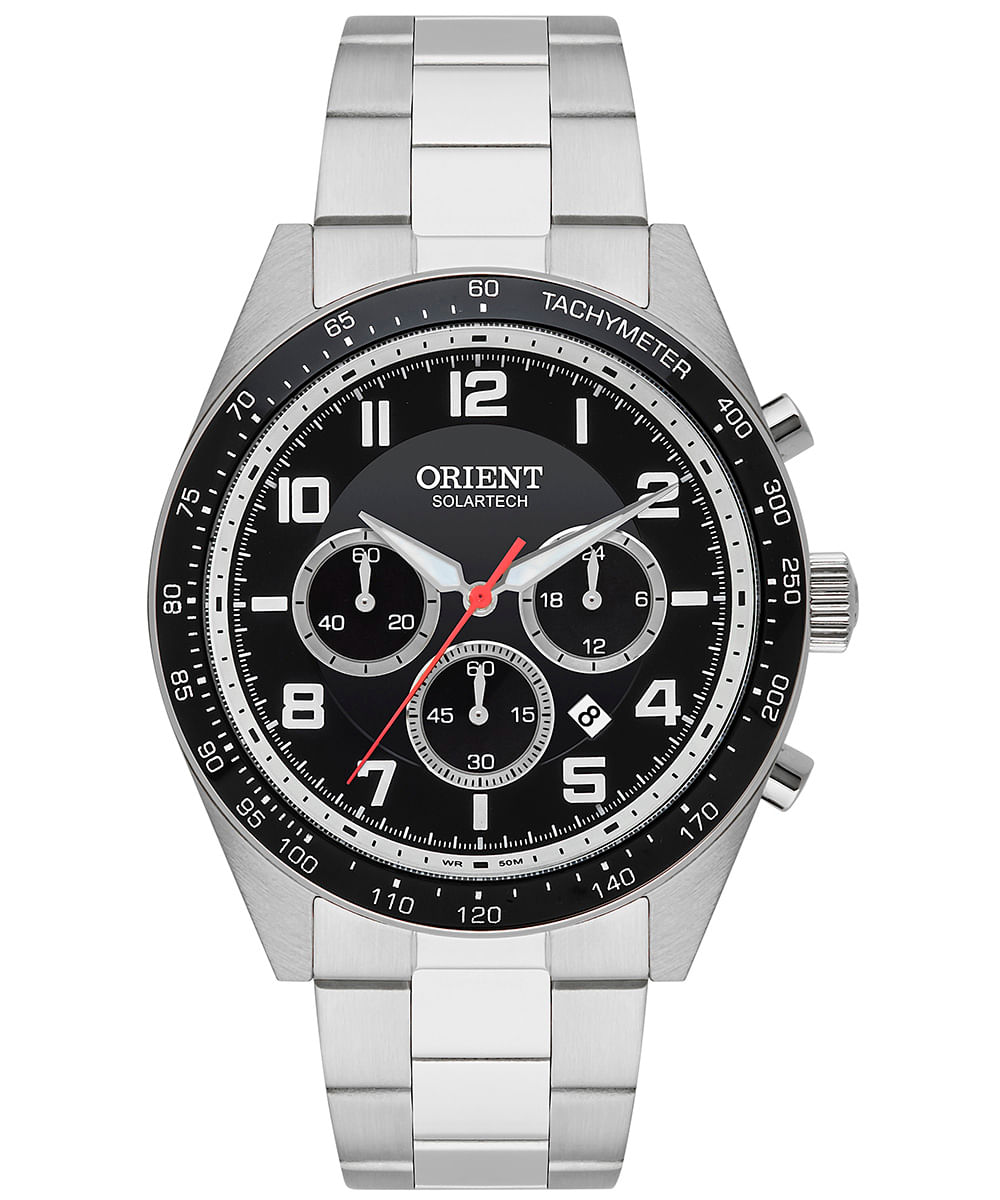 relógio masculino orient mbssc250p2sx cronógrafo prateado
