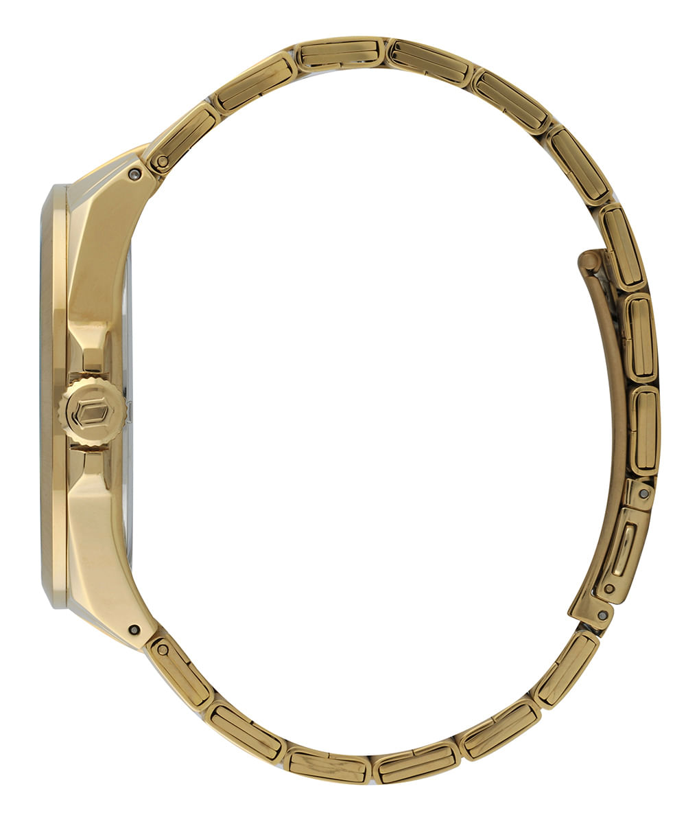 relógio masculino orient mgss1204p2kx analógico calendário dourado
