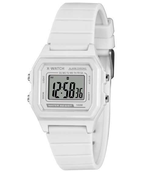 relógio feminino x watch xlppd061bxbx digital branco