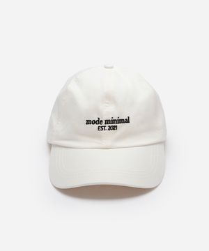 boné de sarja aba curva mode minimal off white