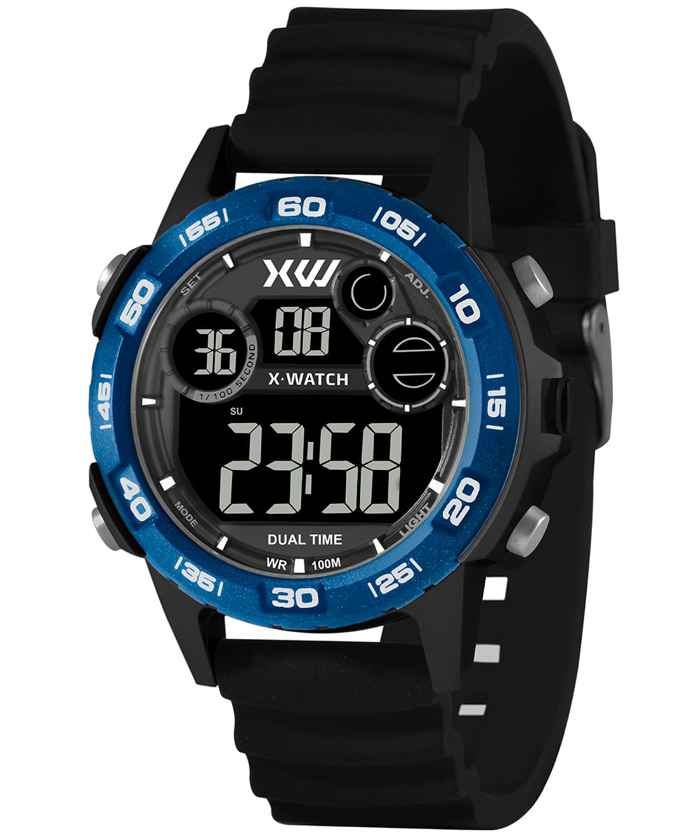 relógio masculino x watch xmppd635wpxpx digital preto
