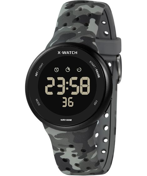 relógio masculino x watch xmppd584wpxgp digital preto