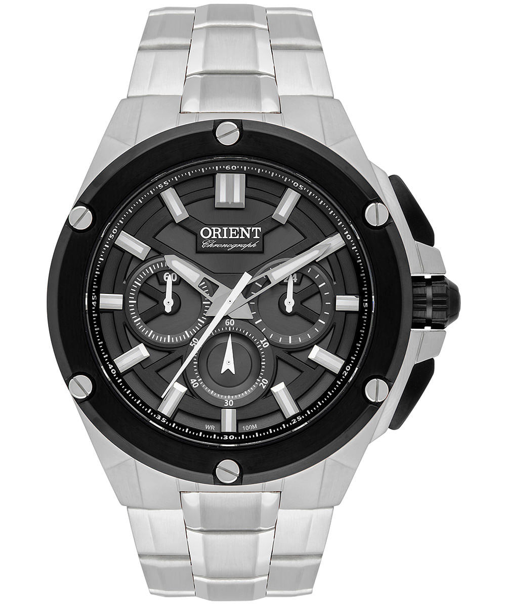 relógio masculino orient mbssc254p1sx cronógrafo prateado
