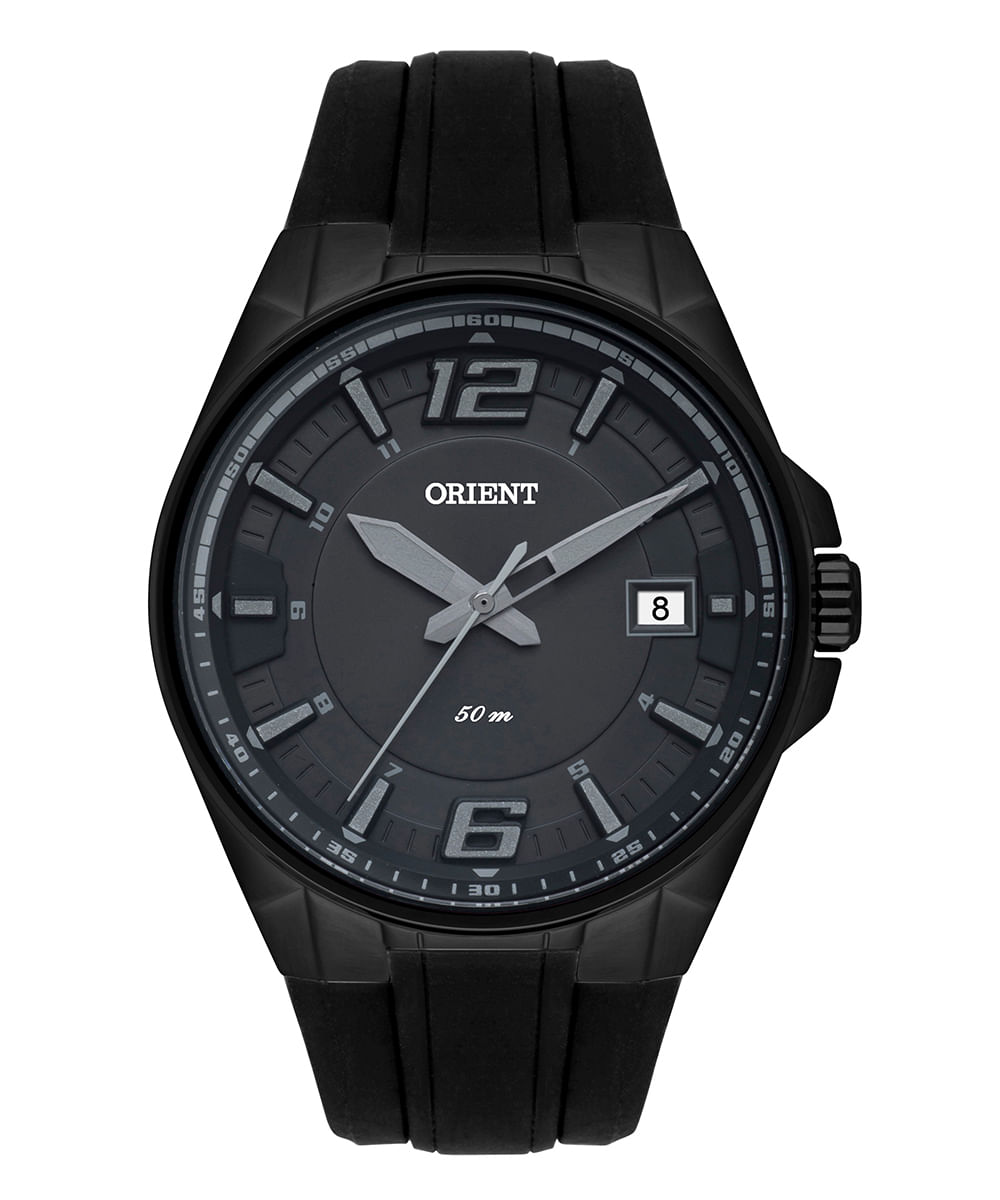 relógio masculino orient mpsp1012g2px analógico calendário preto